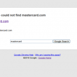 Oops  Google Chrome could not find mastercard